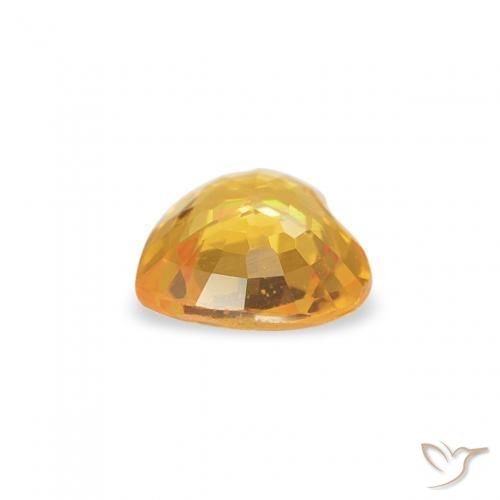 Safira ouro médio Natural 0.37ct, Coração, VS