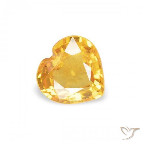 Safira ouro brilhante Natural 0.38ct, Coração, VS
