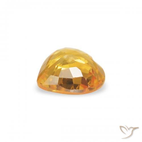 Safira ouro brilhante Natural 0.38ct, Coração, VS