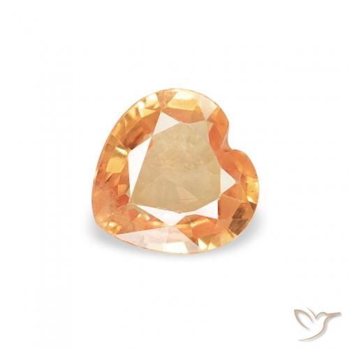 0.39ct Natural Laranja Intenso Safira, Coração, VS