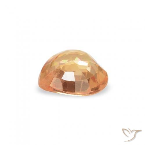 Safira Laranja Intenso Natural 0.39ct, Coração, VS