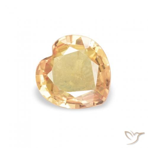 Safira Dourado Natural 0.49ct, Coração, VS