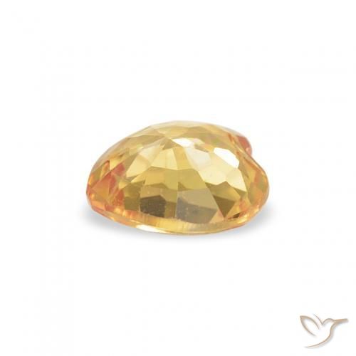 Safira Dourado Natural 0.49ct, Coração, VS