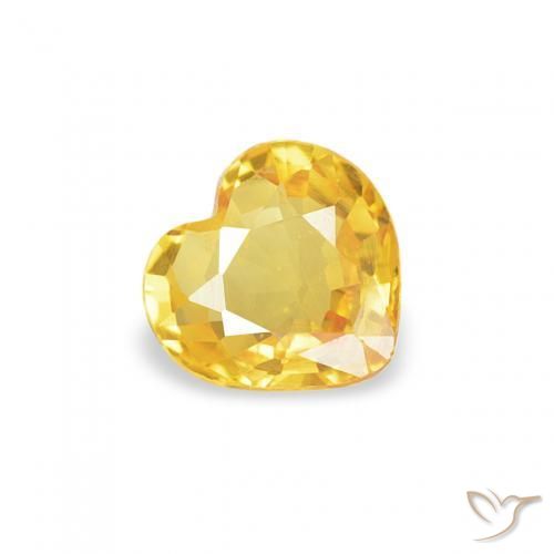 Safira Dourado Natural 0.38ct, Coração, VS