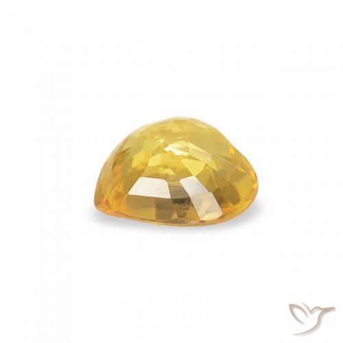 Safira Dourado Natural 0.38ct, Coração, VS