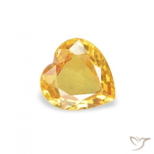 Safira Dourado Natural 0.37ct, Coração, VS