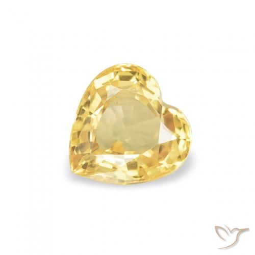 0.43ct Natural Dourado médio Safira, Coração, VS