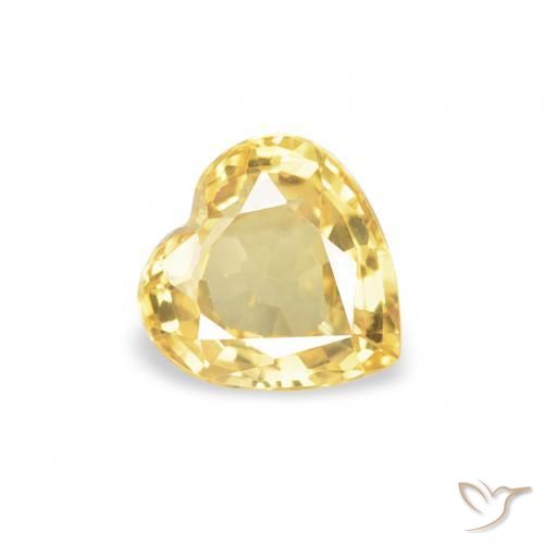 Safira Dourado médio Natural 0.43ct, Coração, VS