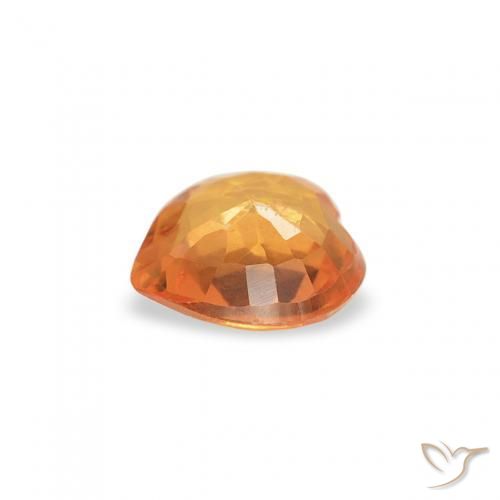 Safira Laranja Médio Natural 0.34ct, Coração, VS