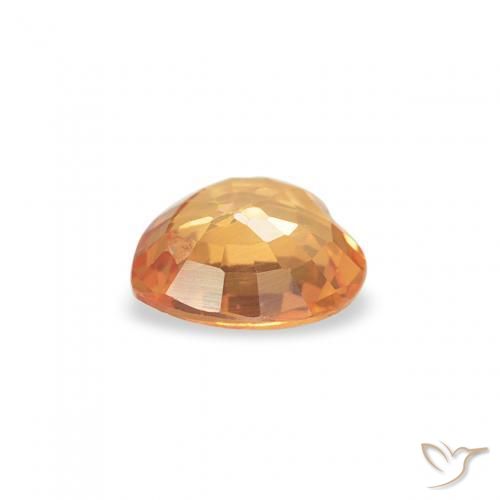 Safira mel de laranja Natural 0.36ct, Coração, VS