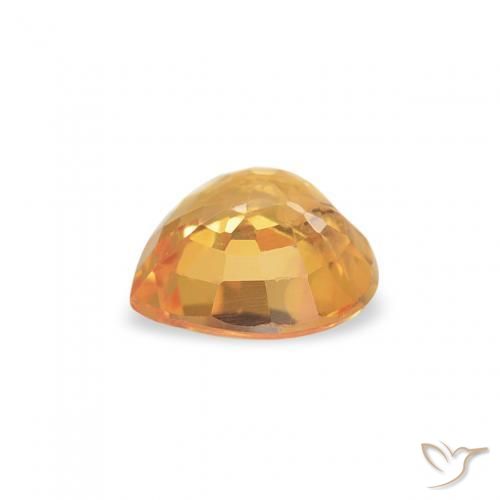 Safira Laranja Médio Natural 0.47ct, Coração, VS