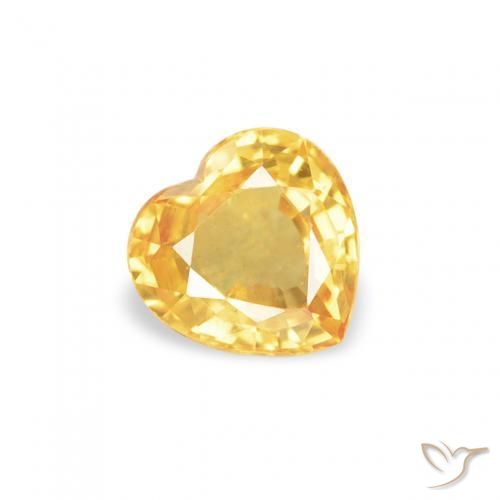 Safira Dourado Natural 0.41ct, Coração, VS