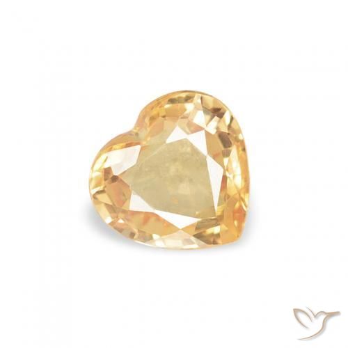 Safira Dourado Natural 0.37ct, Coração, VS