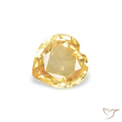 0.35ct Natural ouro brilhante Safira, Coração, VS