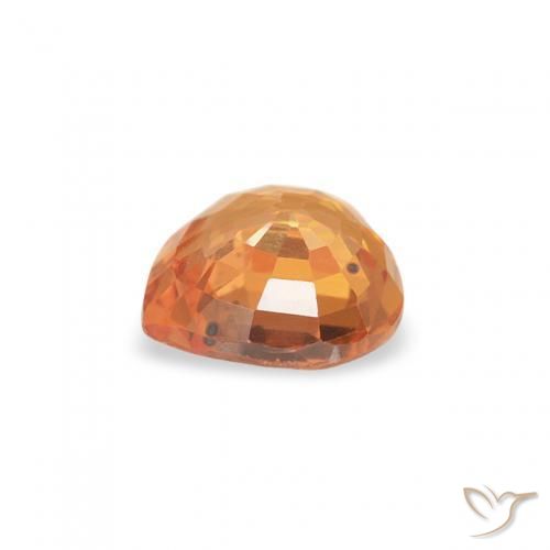 Safira Laranja Profundo Natural 0.41ct, Coração, VS