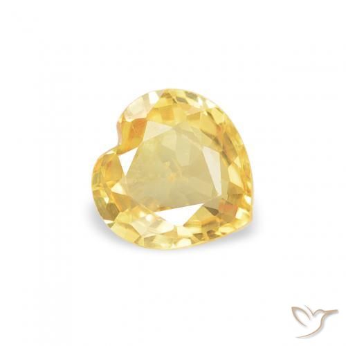 Safira Dourado Natural 0.40ct, Coração, VS