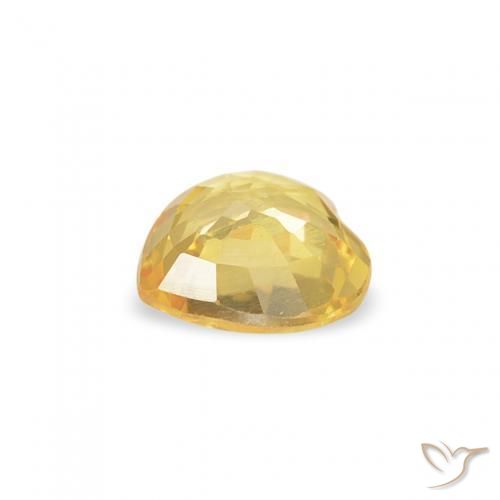 Safira Dourado Natural 0.40ct, Coração, VS