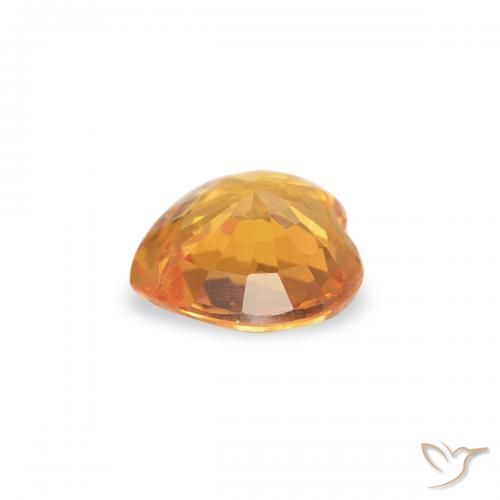 Safira damasco laranja Natural 0.33ct, Coração, VS