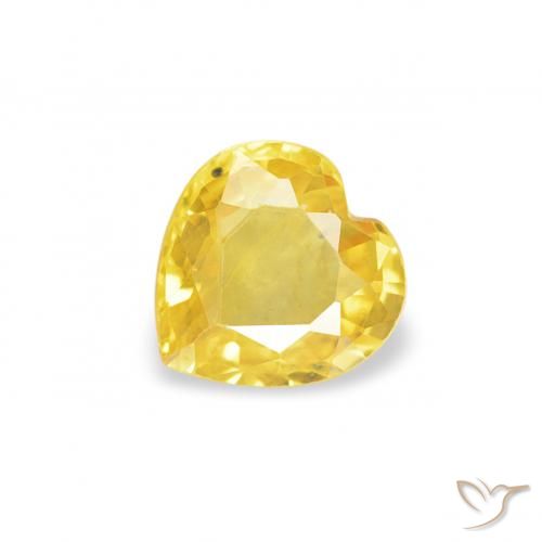Safira Mel amarelo Natural 0.35ct, Coração, VS