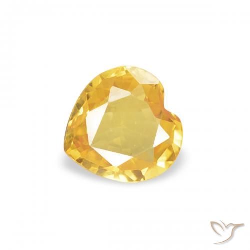 Safira Dourado Natural 0.29ct, Coração, VVS