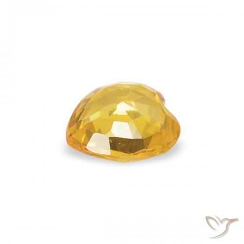 Safira Dourado Natural 0.29ct, Coração, VVS