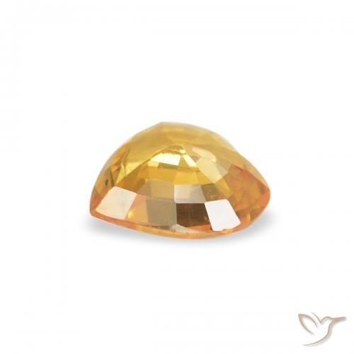 Safira Laranja Médio Natural 0.35ct, Coração, VS