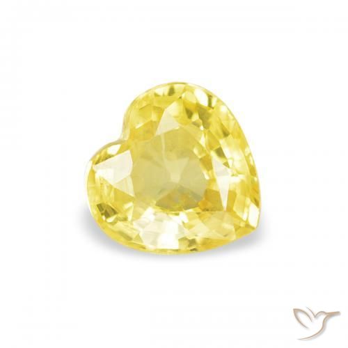 0.43ct Natural Amarelo Toscana Safira, Coração, VS