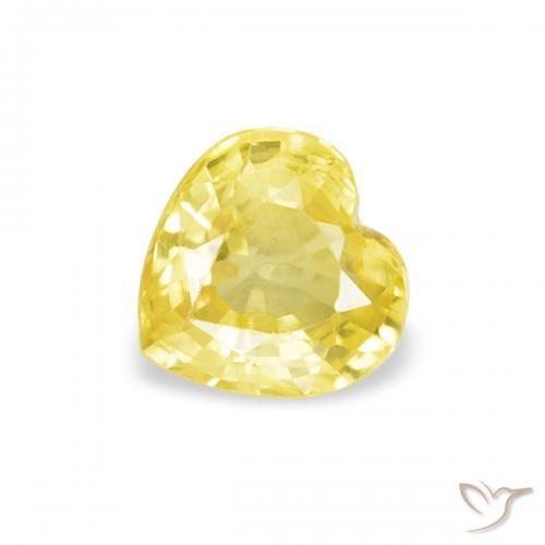 Safira Amarelo Toscana Natural 0.43ct, Coração, VS