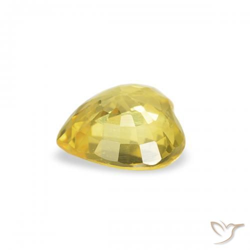 Safira Amarelo Toscana Natural 0.43ct, Coração, VS