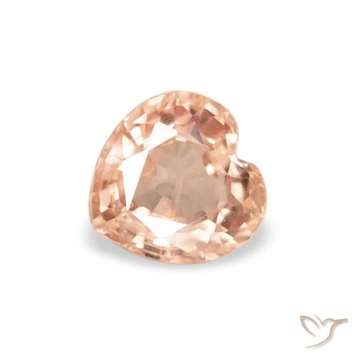Safira Cidra de Laranja Natural 0.38ct, Coração, VS