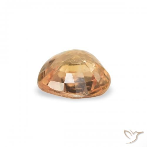Safira Laranja Intenso Natural 0.41ct, Coração, VS