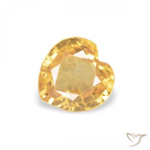 0.41ct Natural ouro brilhante Safira, Coração, VS