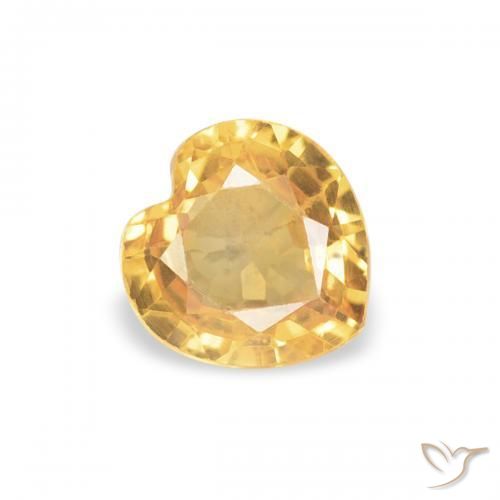 Safira ouro brilhante Natural 0.41ct, Coração, VS
