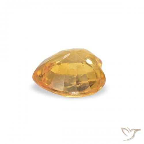 Safira ouro brilhante Natural 0.41ct, Coração, VS