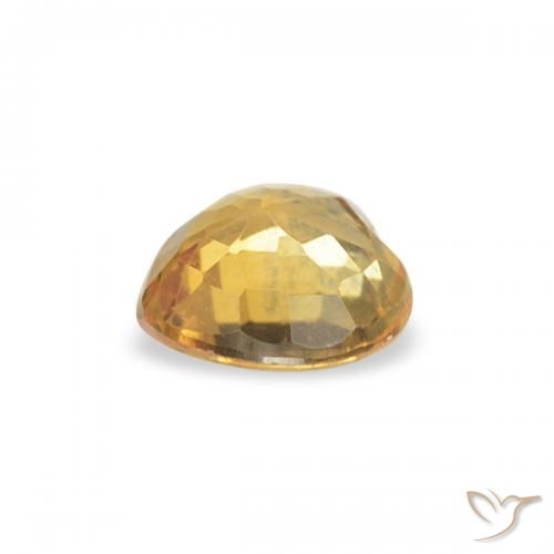 Safira Dourado Escuro Natural 0.42ct, Coração, VS