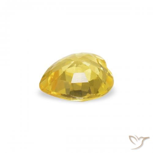 Safira amarelo médio Natural 0.33ct, Coração, VVS-VS