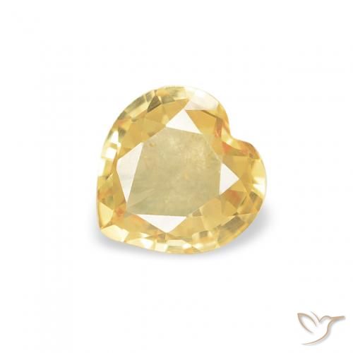 0.37ct Natural Ouro Safira, Coração, VVS-VS