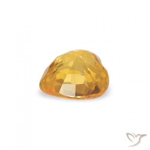 Safira Dourado médio Natural 0.41ct, Coração, VVS-VS
