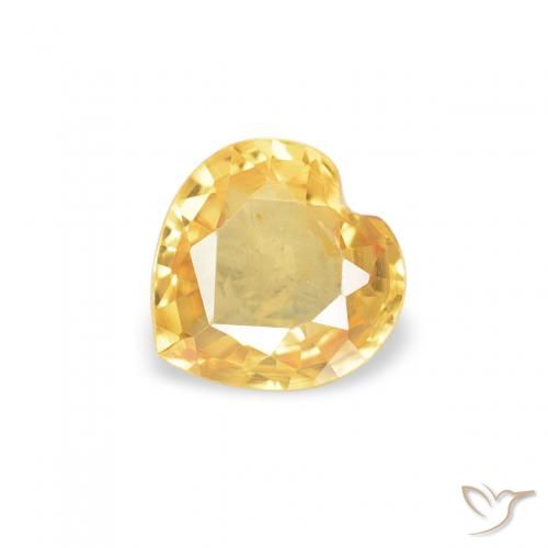 0.37ct Natural ouro médio Safira, Coração, VVS-VS
