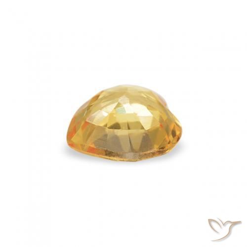 Safira ouro médio Natural 0.37ct, Coração, VVS-VS