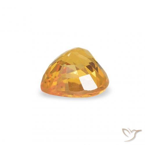 Safira Dourado Escuro Natural 0.35ct, Coração, VVS-VS