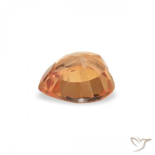 Safira Laranja Intenso Natural 0.42ct, Coração, VS