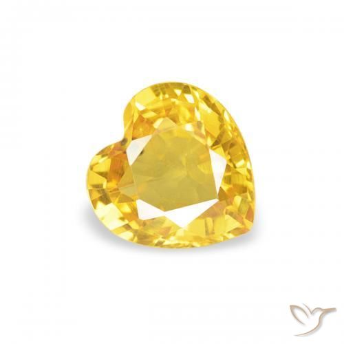 Safira Dourado médio Natural 0.38ct, Coração, VS