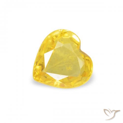 Safira Amarelo Natural 0.39ct, Coração, VS