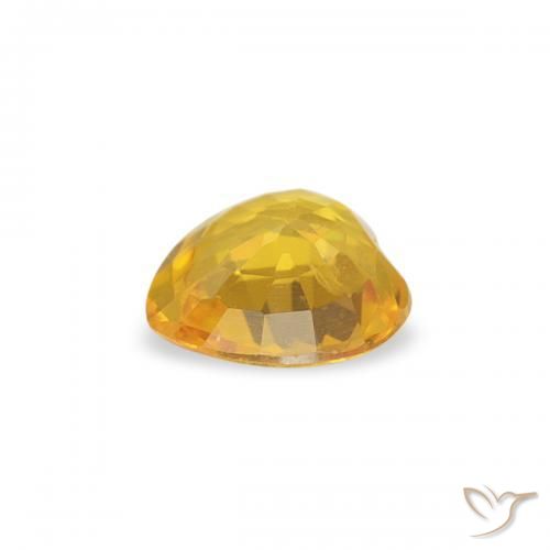 Safira Laranja Dourada Natural 0.32ct, Coração, VS