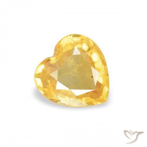 Safira Dourado médio Natural 0.40ct, Coração, VS