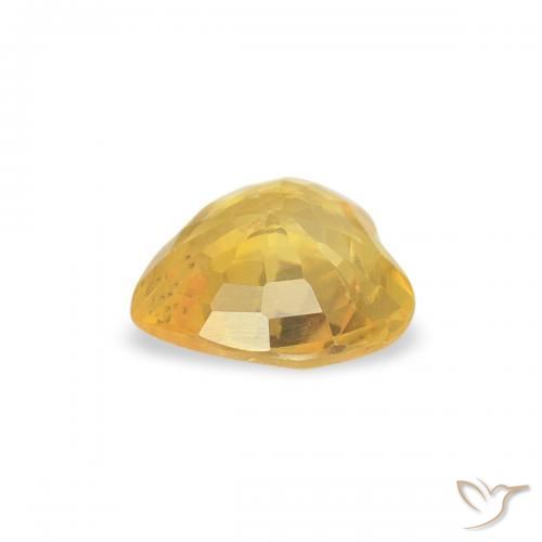 Safira Dourado médio Natural 0.40ct, Coração, VS