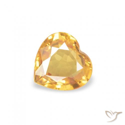 0.34ct Natural ouro médio Safira, Coração, VVS-VS