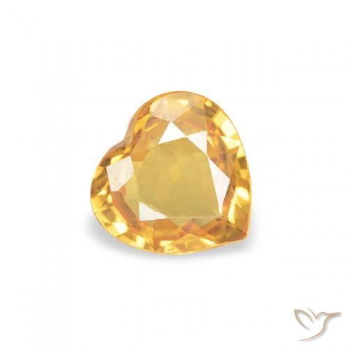 Safira ouro médio Natural 0.34ct, Coração, VVS-VS