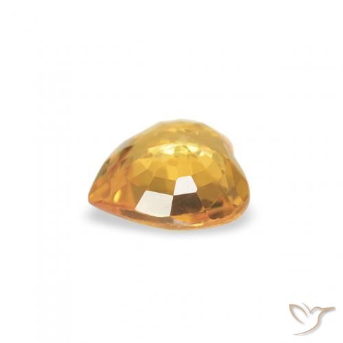 Safira ouro médio Natural 0.34ct, Coração, VVS-VS